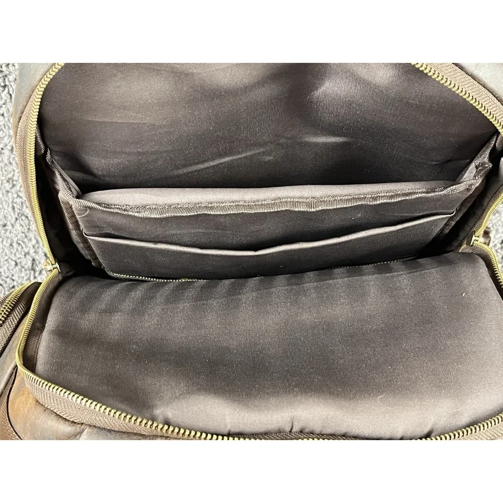 TIDING Men's Vintage Leather Backpack 15.6